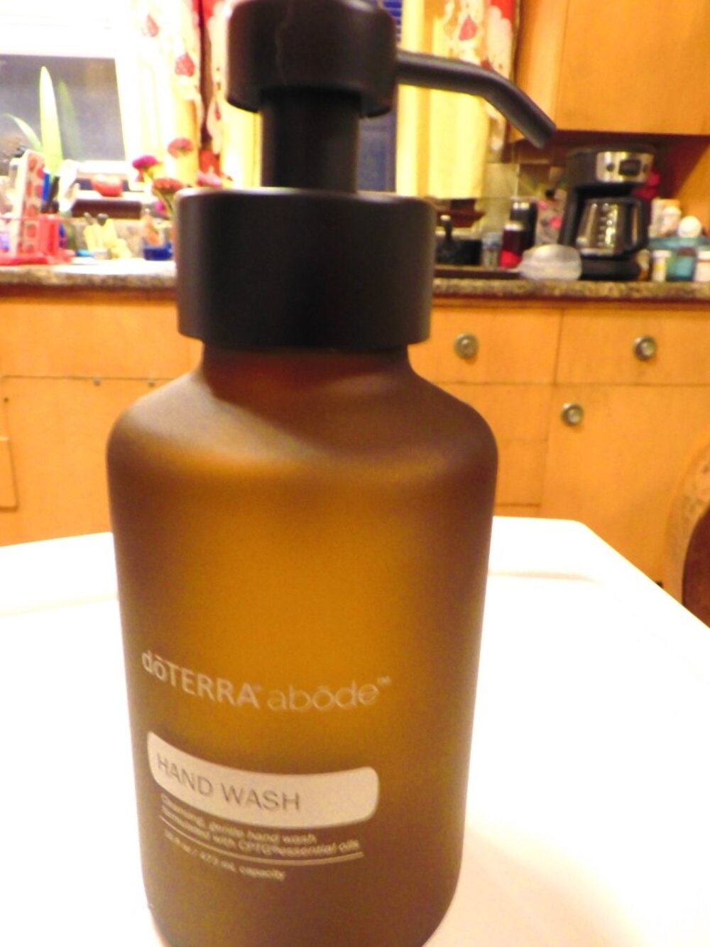 NEW - LARGE GLASS doTERRA FOAMING SOAP DISPENSER